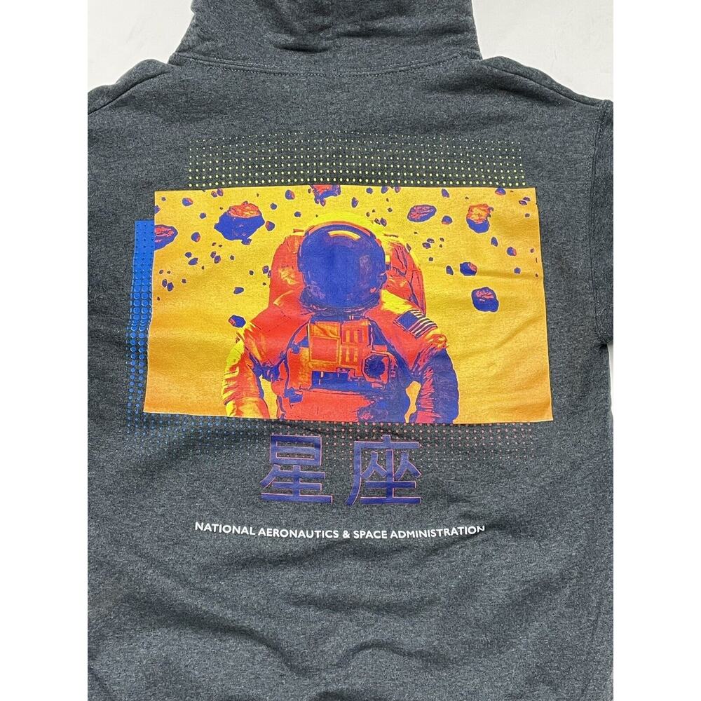 NASA Astronaut Hoodie Bright Colors Spaceman Size Large Hyper Space Mens Womens